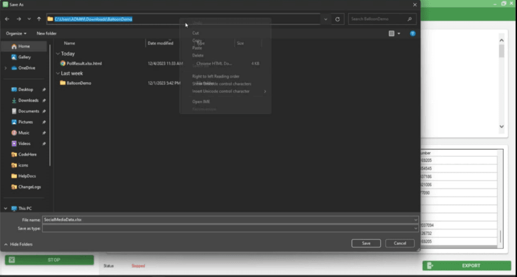 Social Media Data Extractor Tool