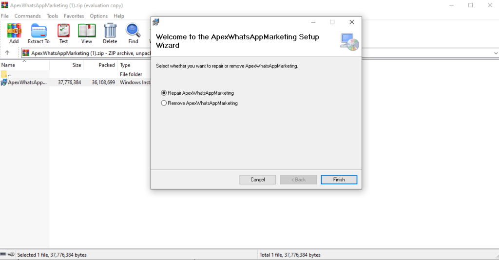 Installation of Apex WA Marketing tools Software