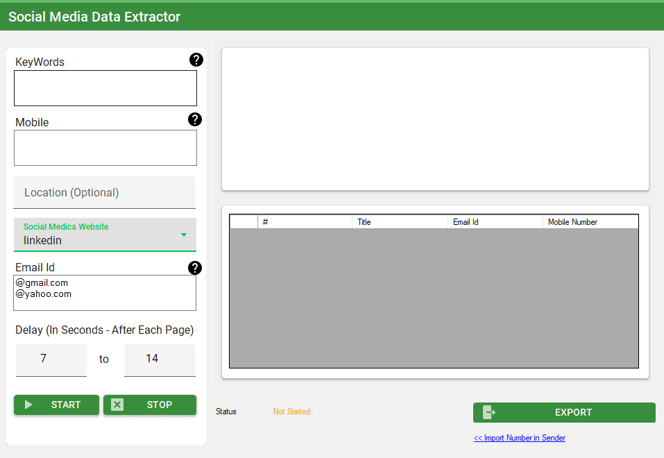 Social Media Data Extractor Tool
