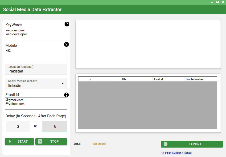 Social Media Data Extractor Tool