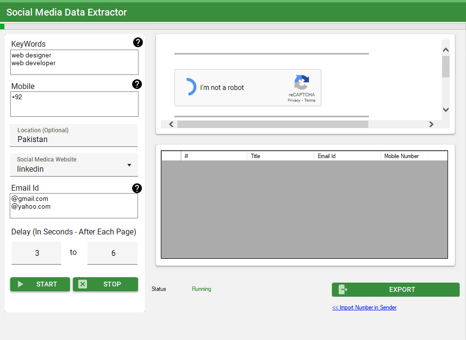 Social Media Data Extractor Tool