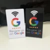 Programmable NFC Google Review Card – 13.56MHz Stand for Businesses (Table/Bracket) – Boost Reviews in Saudi Arabia | بطاقة NFC قابلة للبرمجة لتعليقات جوجل – حامل طاولة لزيادة التقييمات
