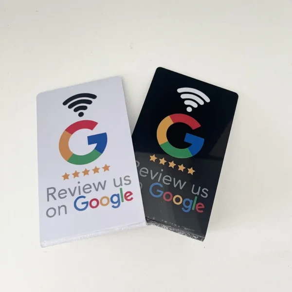 Programmable NFC Google Review Card – 13.56MHz Stand for Businesses (Table/Bracket) – Boost Reviews in Saudi Arabia | بطاقة NFC قابلة للبرمجة لتعليقات جوجل – حامل طاولة لزيادة التقييمات - Image 3